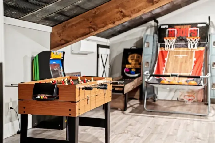 Arcade with Foosball, Skeeball, Pop-A-Shot, Gaming Center, and arcade machines