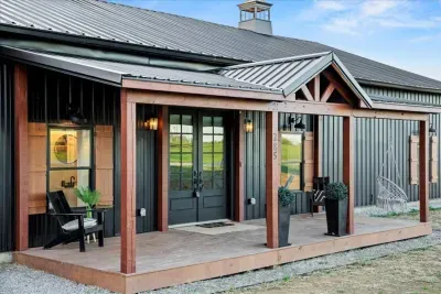 Front entry of the barn