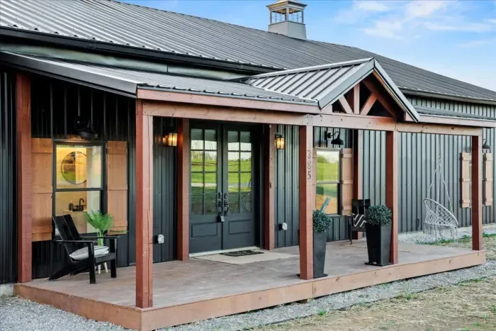 Front entry of the barn