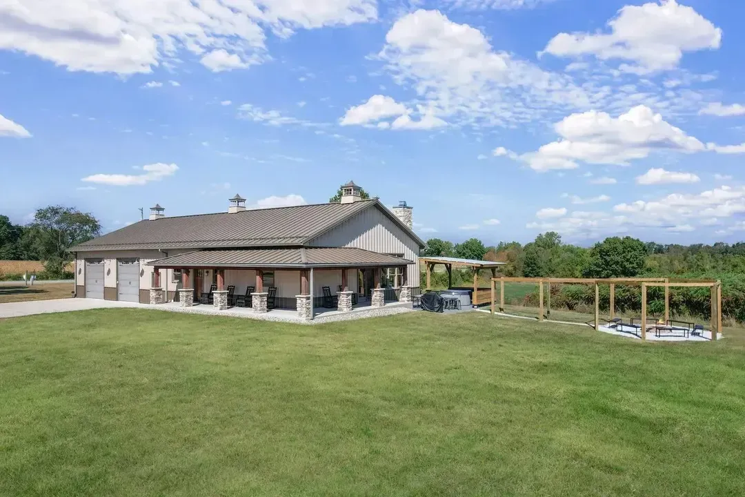 Marcellus Michigan barnhouse exterior on open farmland