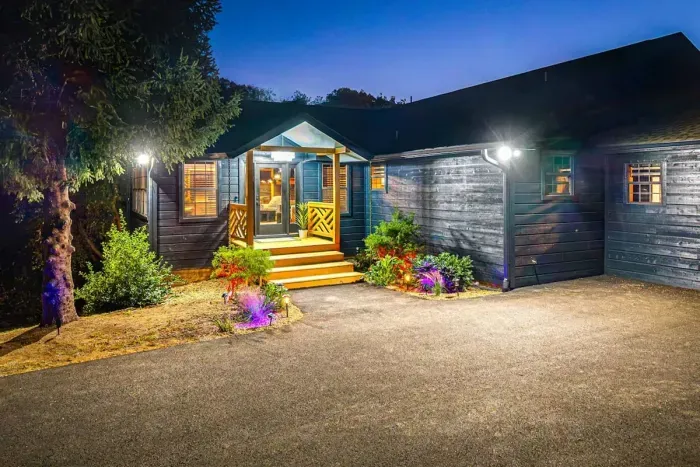 Solar Lights around entrance path