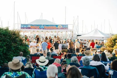 Summer concerts at the Everett marina.