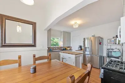 Enjoy meals together in a warm and welcoming dining space.