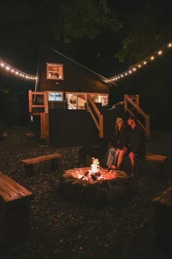 Cozy up around the campfire under the stars with your honey-the perfect way to wrap a day in the mountains. :)