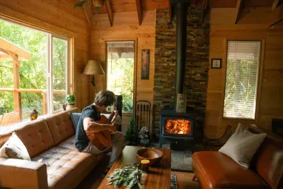 A warm fire with a little background music-yes, please!