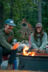 Take a stroll down to the firepit, located right along the Sauk River's edge.