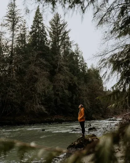 Walk down to the river and soak in the peaceful sounds of the river. Every season along the Stillaguamish River is gorgeous!