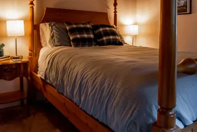 A plush mattress and high-end linens make for a great night of sleep. :)