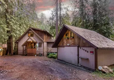 What you'll see when you pull up to the cabin. :)