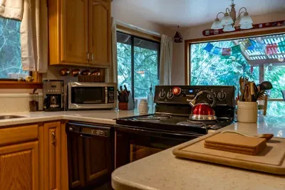 The fully-stocked kitchen has everything you need to whip an amazing meal. :)