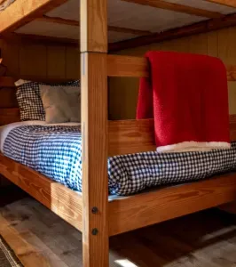 The downstairs bedroom has a bunkbed for the little kids or your friends who are big kids. :)