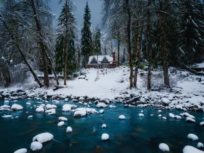 When your cabin looks like a postcard and is even more magical once you step through the door. :)
