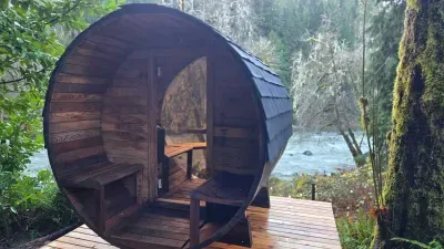 Sauna ready to relax your weary bones after a day of adventure