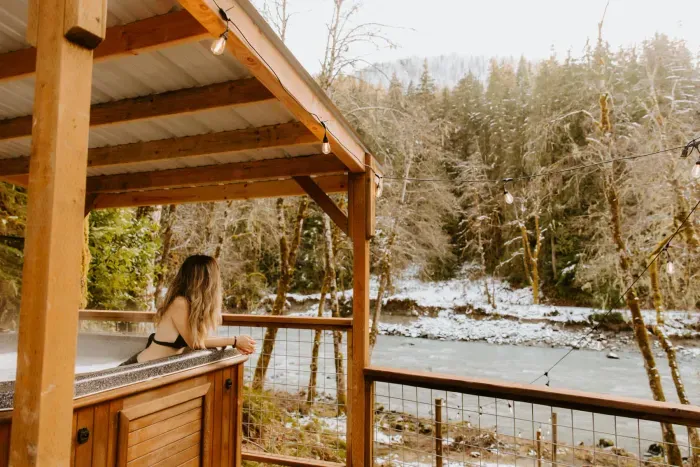 There's nothing better than a snowy, post-hike soak or just enjoying the warmth of the water on a cold night in the mountains. :)