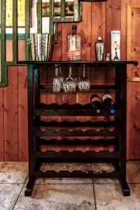 Wine rack and cocktail shaker