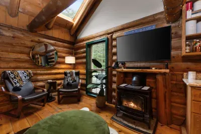 Natural light with a cozy fireplace