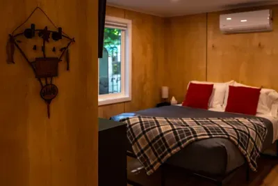 Personal mini-split allows for comfortable sleep in all seasons.