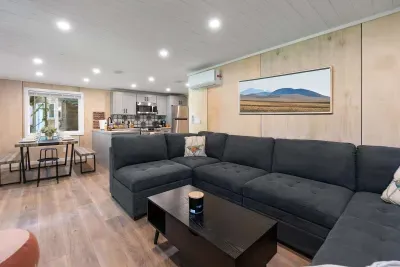 The open-concept space is perfect for gathering.