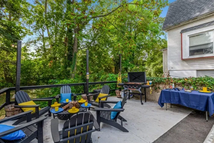 GAME DAY READY!!!The patio just adjacent to the driveway is a great place to relax and cook. #tailgate #goblue