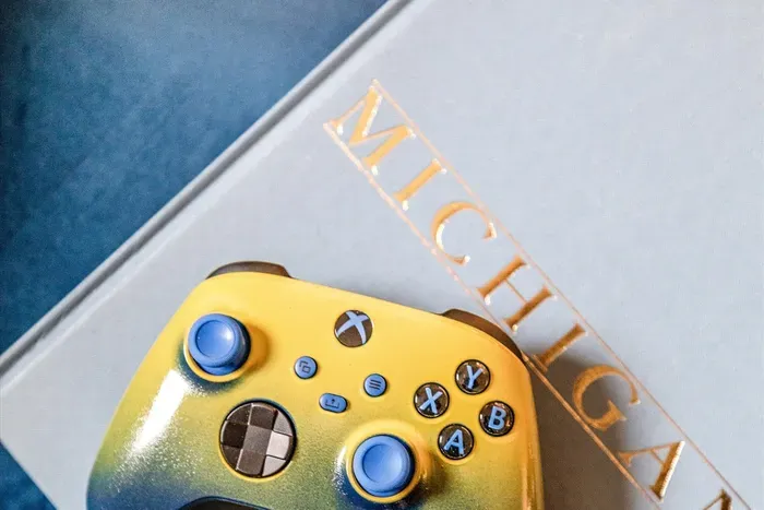 We have two game controllers that work with X box Game Pass on our Samsung Smart TV for you to enjoy!