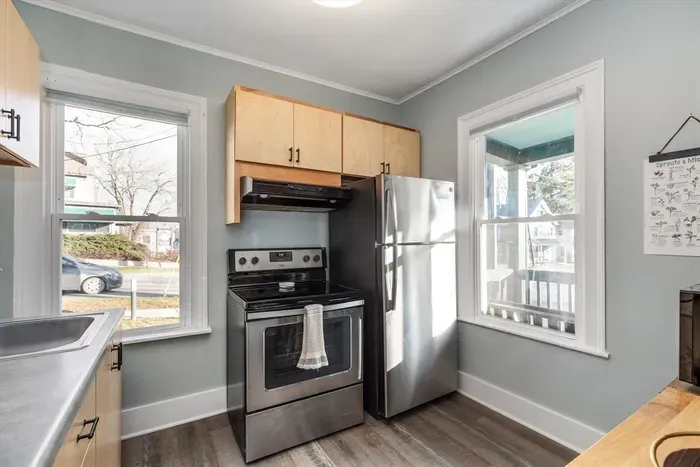 Our kitchen is stocked with all the essentials. Pots/pans, toaster, microwave, blender, rice cooker, utensils.