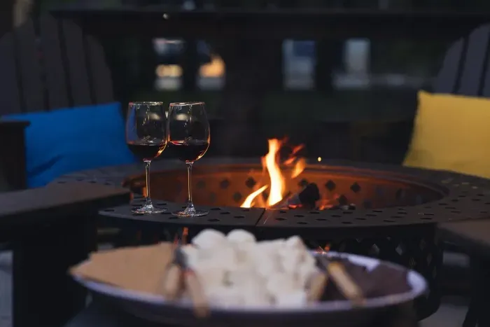 Twilight by the fire