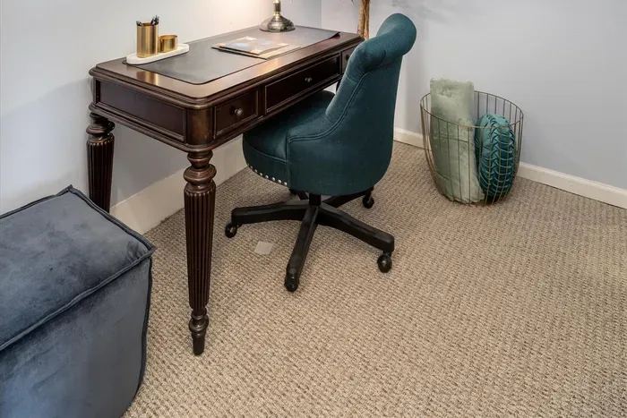 Home Office: If you must do some work, we have a small office off of the living room with high speed wifi. A watercolor of the Law Library by a local artist hangs over the desk. We have added a new HP desk jet printer