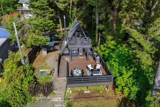 Our Charming 1969 Aframe awaits you with plenty of outdoor entertaining space.