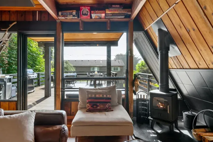 Gather around the fireplace for cozy vibes and quiet evenings in