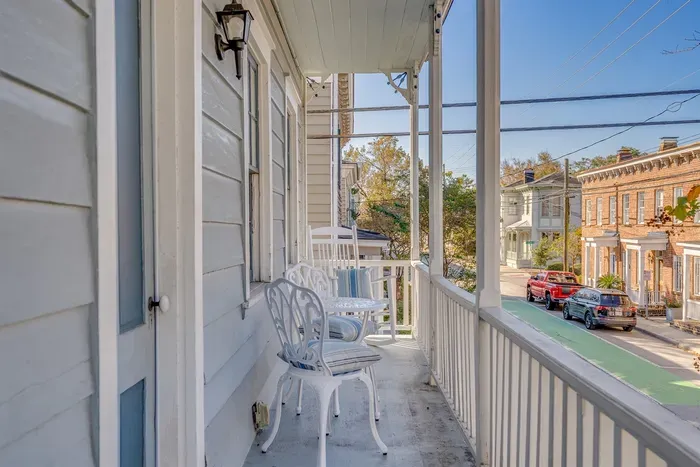 Step onto the balcony and enjoy views with a touch of historic charm.