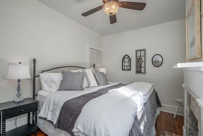 Luxury king bed with high thread count linens await you