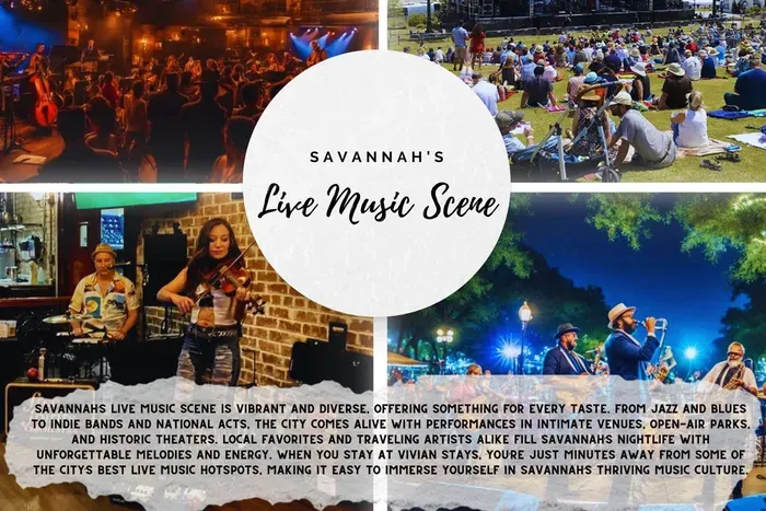 Enjoy live music at. numerous spots in Savannah