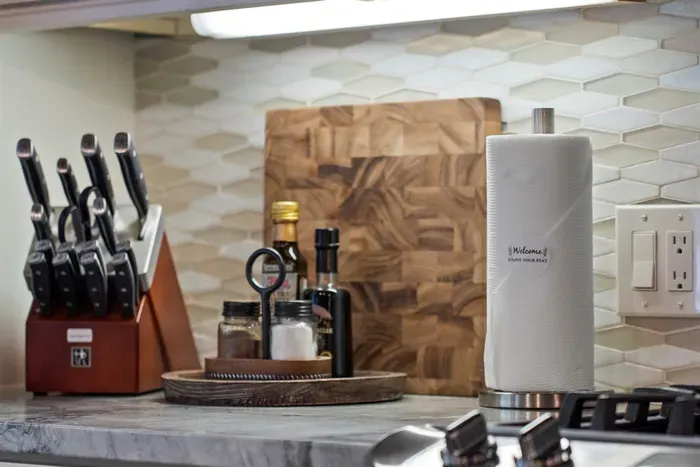 Our fully equipped kitchen features modern appliances and everything you need to cook, snack, or sip in style.