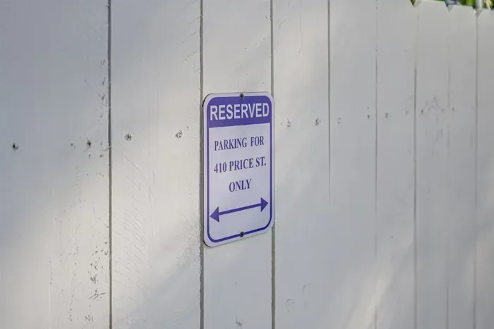 Convenient parking for two vehicles is available along Jones Street for your use