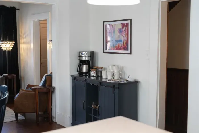 Our coffee bar is stocked with plenty of coffee and creamer to make your stay even more enjoyable.