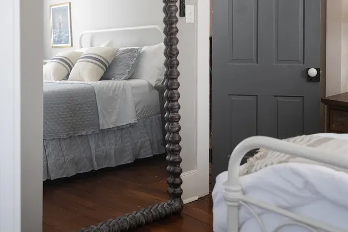 Our second bedroom features a luxurious queen Nectar mattress with high-end linens for a restful and stylish retreat.