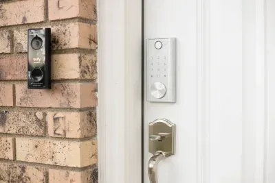 Front door: Smart lock entry for easy access