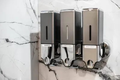 Forgot your shampoo, conditioner, or body wash? We have you covered in all of our showers!