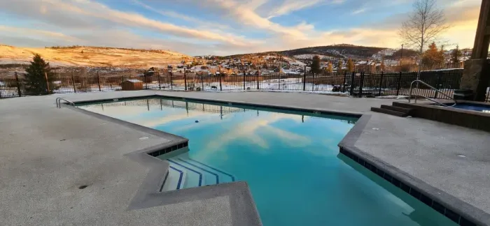 Mountain views, even from the pool.
Take a dip, relax by the water, and soak in the scenery all around you. It’s an easy way to unwind without ever leaving the property.