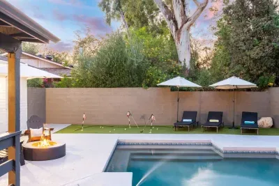 Enjoy the sparkling pool, ideal for cooling off during sunny Scottsdale days.