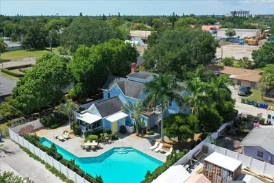 Large private, salt water pool with plenty of room to play even includes a lap lane for those wishing to exercise or stretch while on vacation.