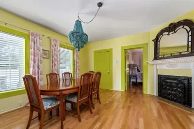 This is where the action happens since the dining room is conveniently centered between Bedroom 1, the living room and the kitchen.