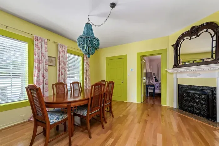This is where the action happens since the dining room is conveniently centered between Bedroom 1, the living room and the kitchen.