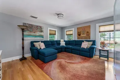 The upstairs living room is another great hangout area or can be used for extra sleeping if needed.