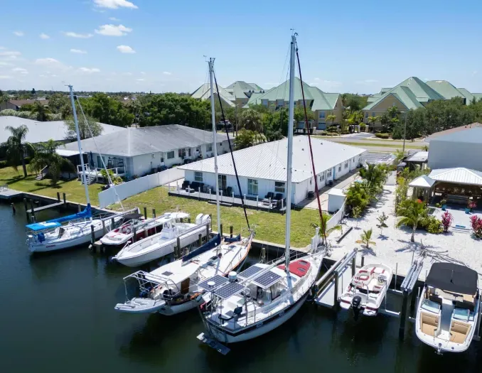 Waterfront paradise. Enjoy serene canal views, watch yachts drift by, and unwind in a peaceful coastal setting just minutes from beaches and local attractions.