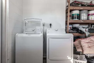 Enjoy the convenience of your own in-unit washer and dryer, perfect for refreshing your wardrobe during longer stays or cleaning up after an outdoor adventure.