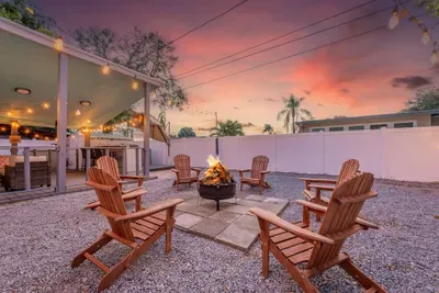 Outdoor fire pit to enjoy with family and friends