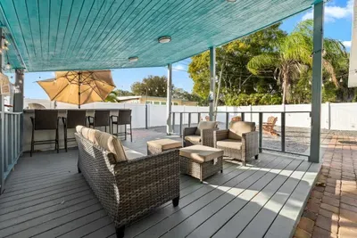 Outdoor furniture and grill
