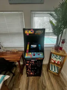 Game night just got better! This home features a full-size arcade cabinet loaded with classic favorites—perfect for friendly competition and nonstop fun. A unique bonus that keeps everyone entertained, from kids to adults, all vacation long!