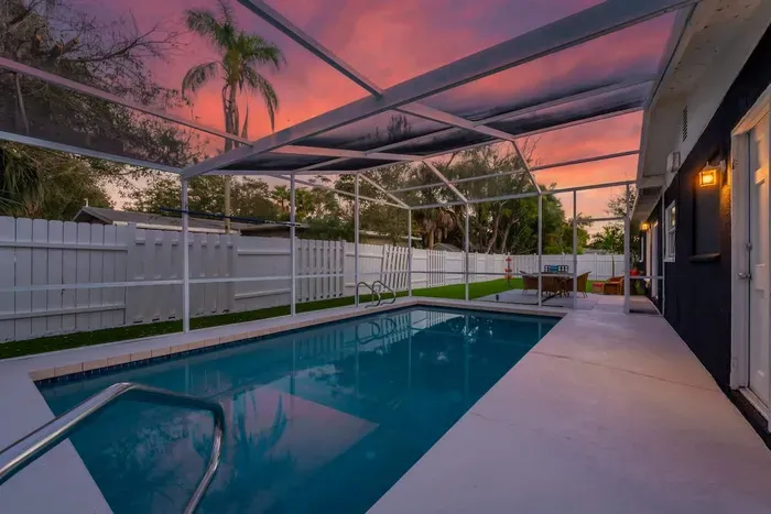 Beautiful Sarasota Sunset from the pool